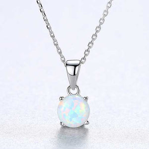 opal silver necklace jewellery nz