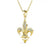 gold fleur de lis pendant necklace