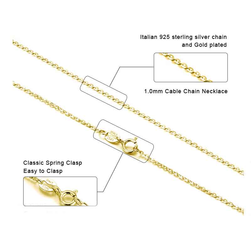 gold fine cable chain for women