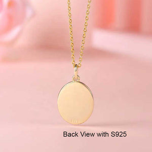 gold pendant necklace rose