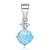 Blue opal silver necklace pendant jewellery