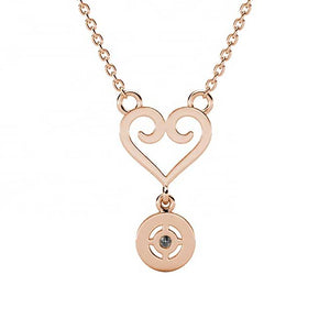 jewellery necklace rose gold swarovski heart