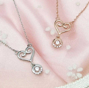 jewellery necklace rose gold swarovski heart