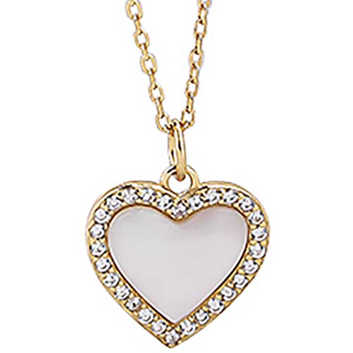 gold heart necklace diamonds