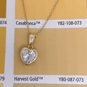 gold heart necklace resene