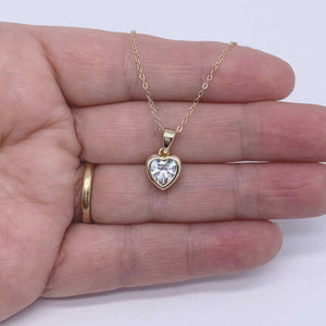 gold heart necklace frenelle