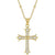 gold religious cross necklace jewellery