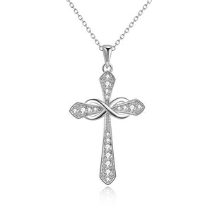 silver cross necklace religious jewellery