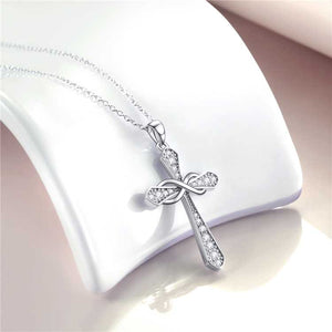silver cross necklace religious jewellery