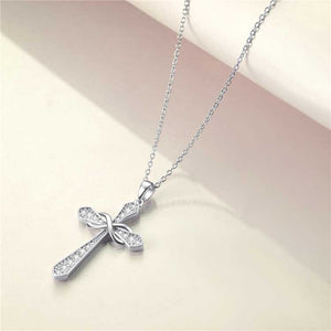 silver cross necklace religious jewellery