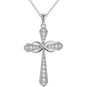 silver cross necklace religious jewellery