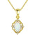 gold necklace opal pendant
