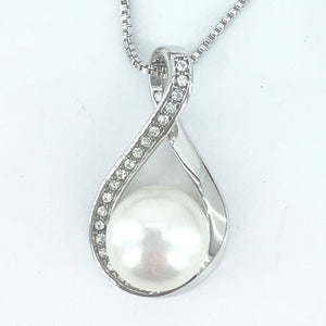 frenelle jewellery silver pearl necklace