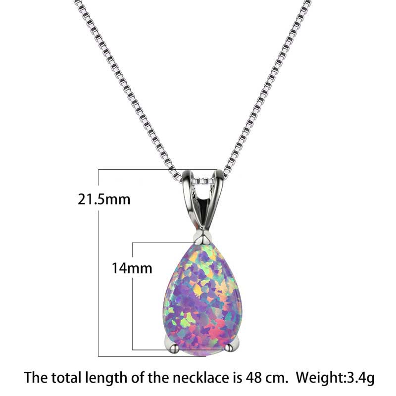 blue opal silver necklace jewellery women