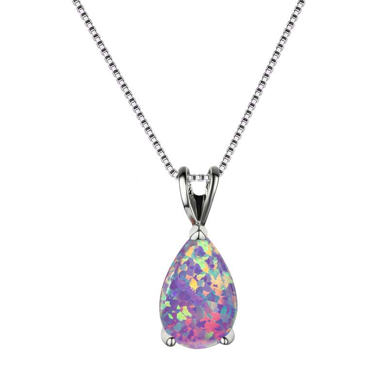 silver necklace opal jewellery nz