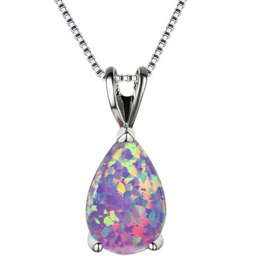 silver necklace opal jewellery nz