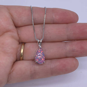silver necklace opal jewellery nz hand