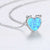silver necklace blue opal