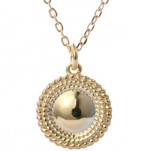 gold disc pendant necklace chain