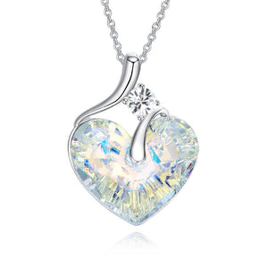 crystal heart necklace gift for women