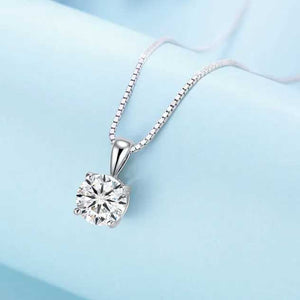 moissanite diamond pendant necklace bridal wedding