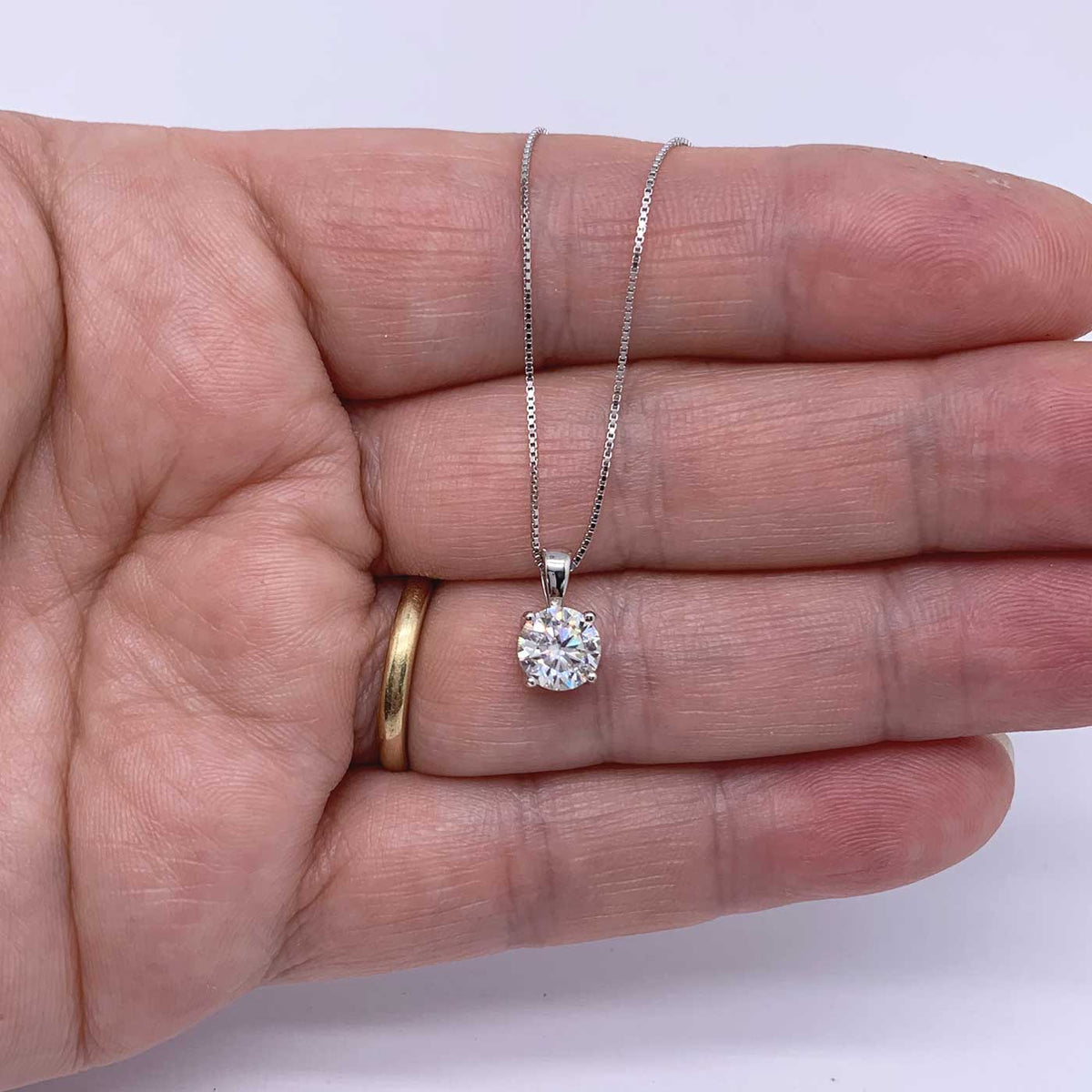 moissanite diamond pendant necklace bridal wedding