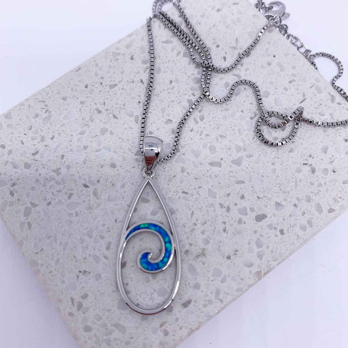 silver necklace koru maori design jewellery NZ