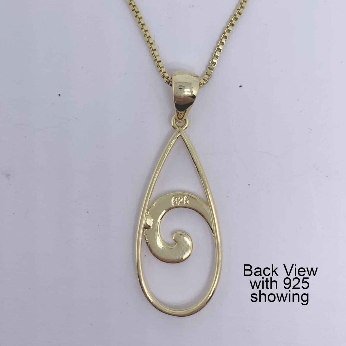 gold necklace koru maori design jewellery NZ