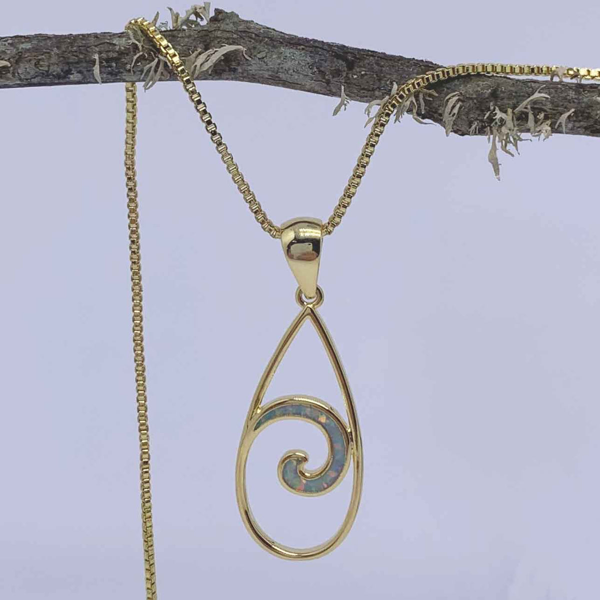 gold necklace koru maori design jewellery NZ