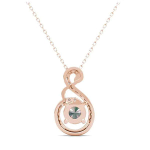 rose gold necklace alexandrite stone