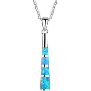 jewellery set blue opal silver