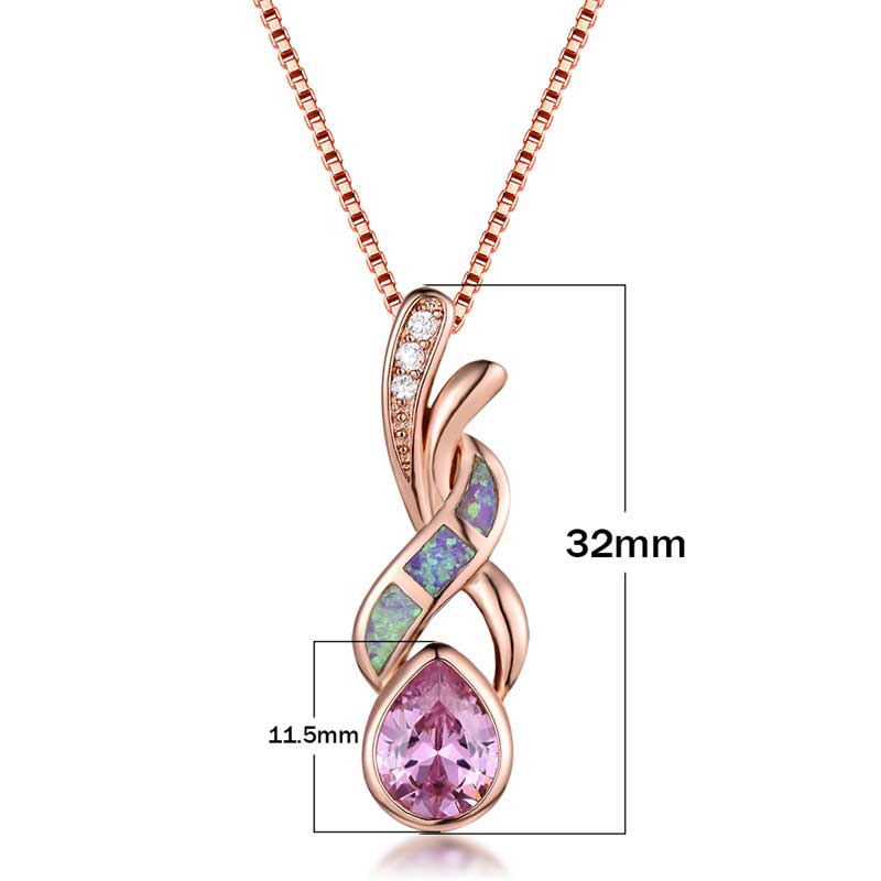 necklace silver crystal opal purple