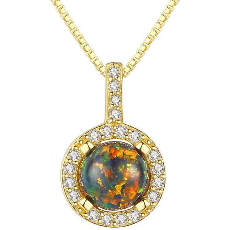 gold opal necklace jewellery nz