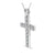 18K White Gold Crystal Cross Necklace "Ruth"