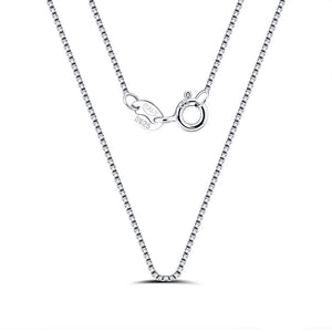 silver box chain for women necklace