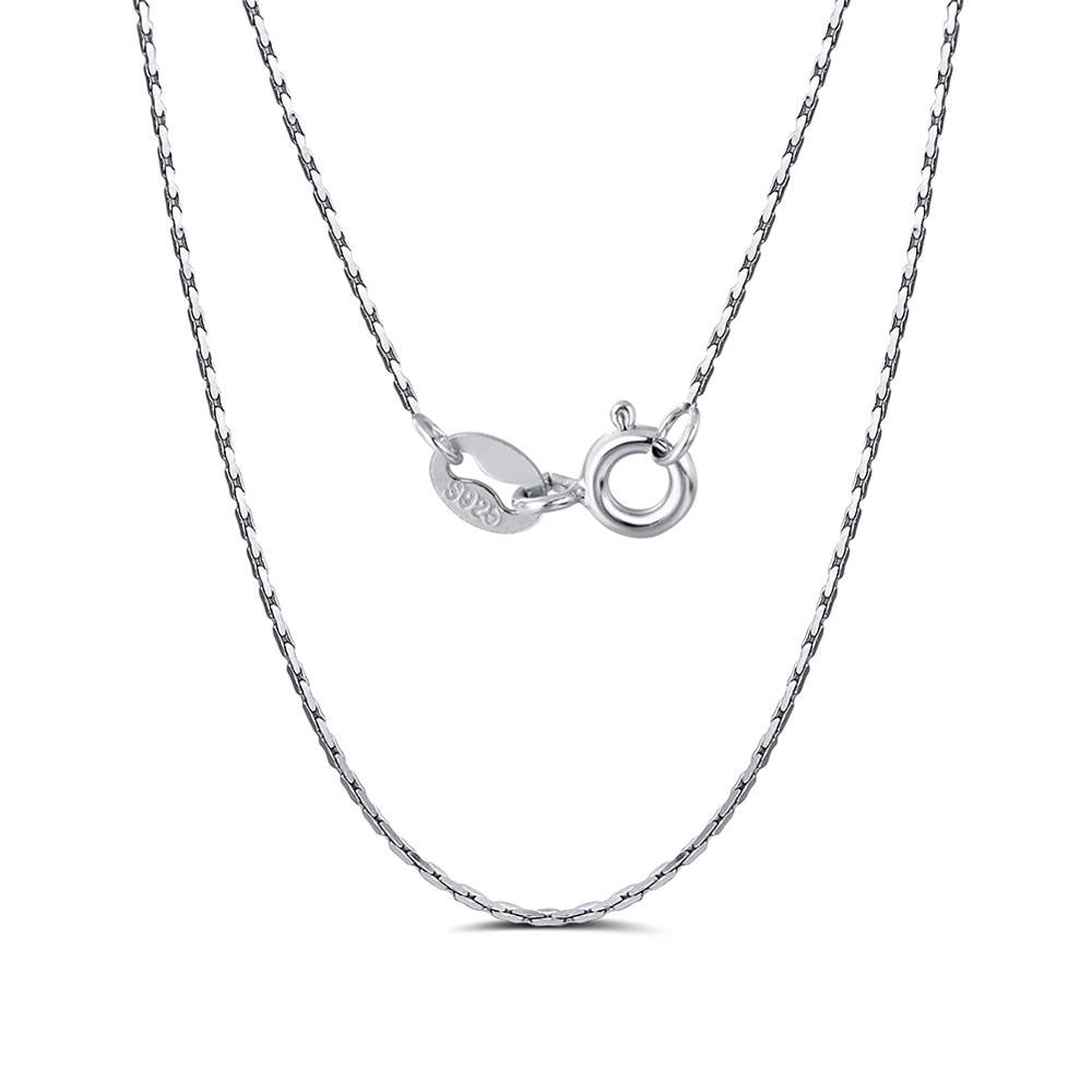 silver necklace chain bamboo