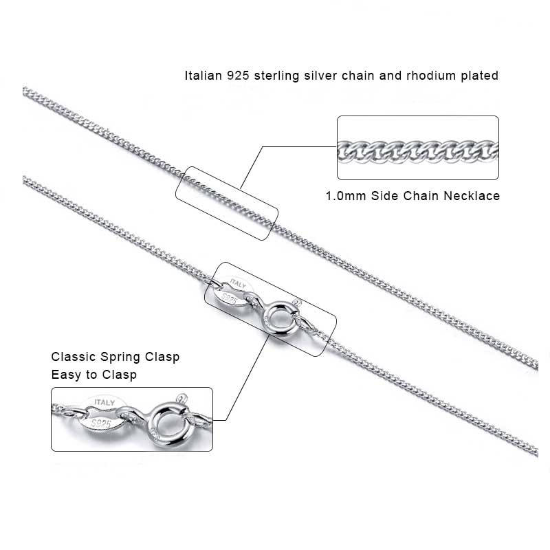 silver curb link chain 1mm jewellery