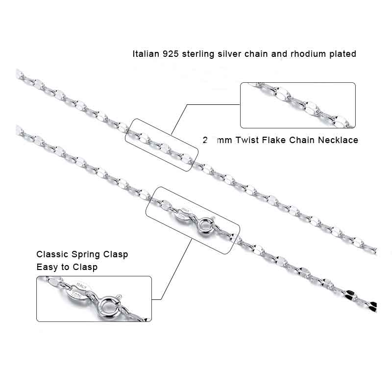 silver chain twisted flake nz