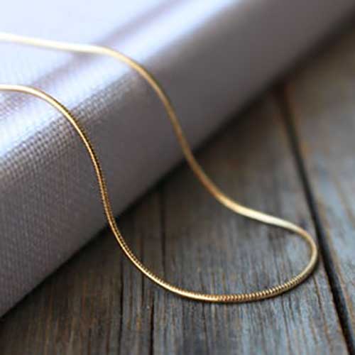 gold snake chain necklace