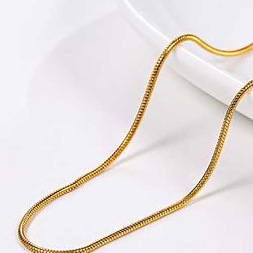 gold snake chain necklace