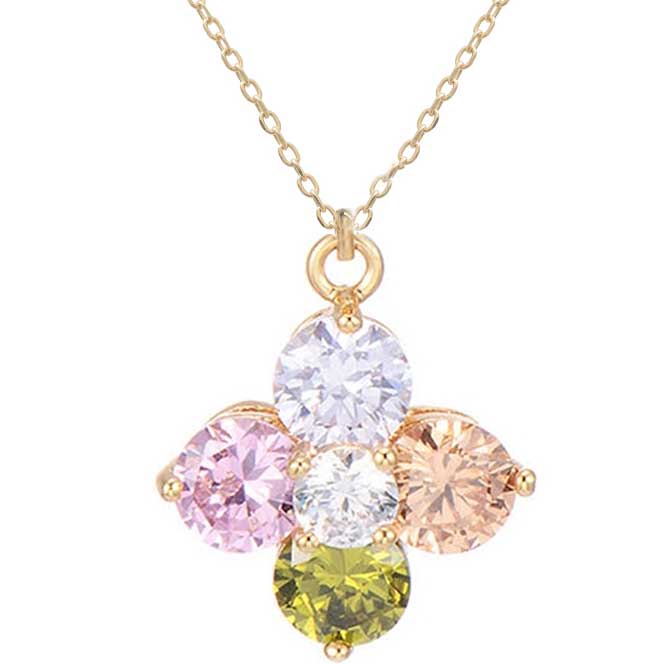 crystal coloured necklace jewellery nz