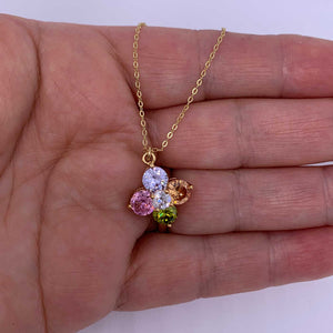 crystal coloured necklace jewellery nz