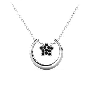stars and moon crystal necklace girls women