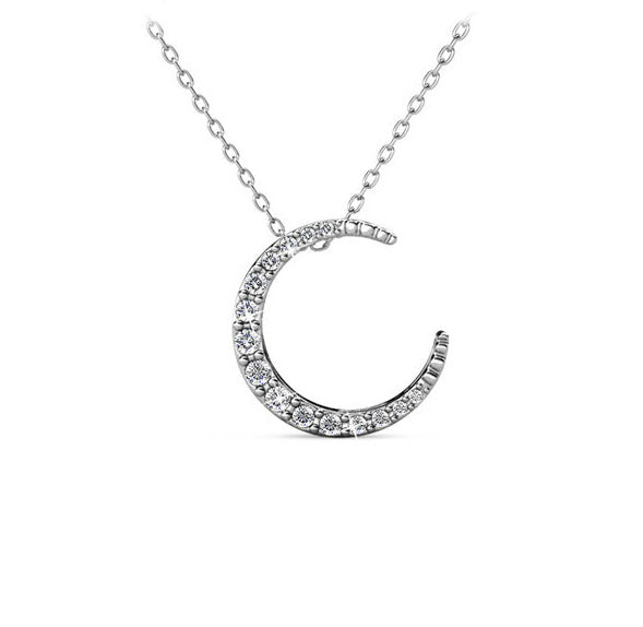 stars and moon crystal necklace girls women