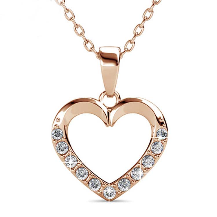 Frenelle Jewellery Necklace Rose Gold crystal