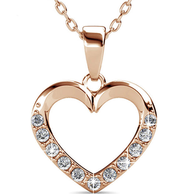 Frenelle Jewellery Necklace Rose Gold crystal