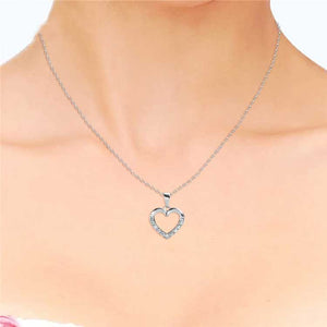 frenelle jewellery necklace heart crystal silver