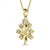 18K Gold Crystal Necklace "Tree of Life"