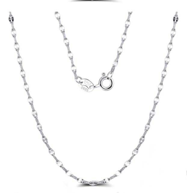Twisted Flake chain necklace silver for women