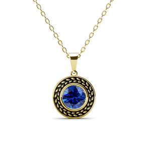 jewellery set gold blue swarovski